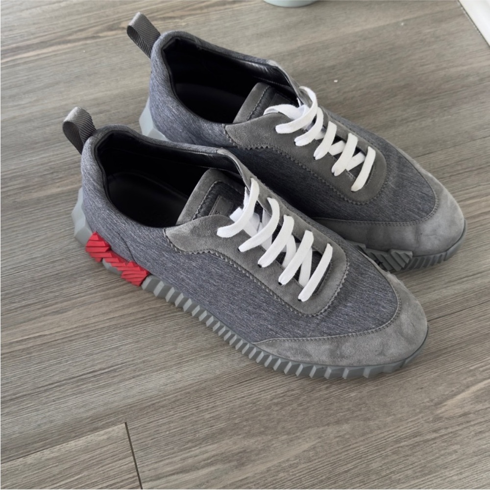 Hermes Gray and Red Sneakers Bouncing